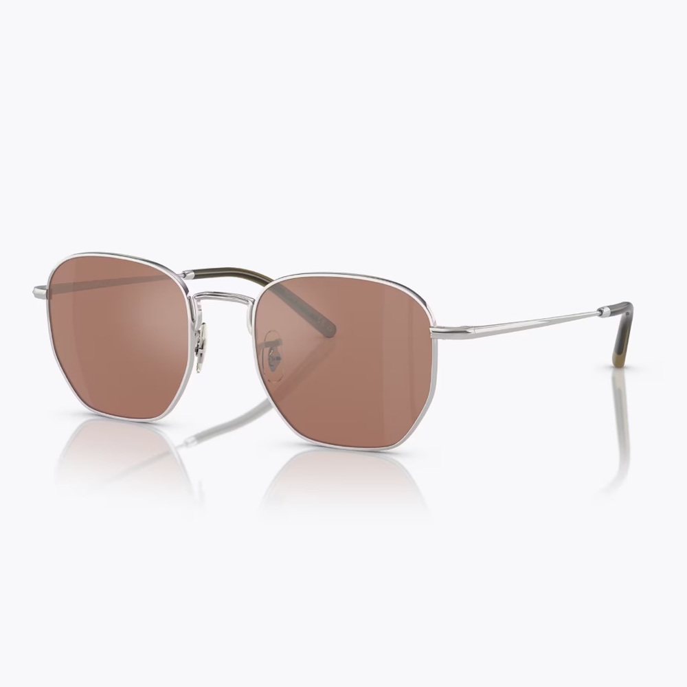 Oliver Peoples Kierney Sun in Silver/Persimmon